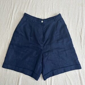 Vintage 90s Lauren Ralph Lauren Linen Bermuda Shorts